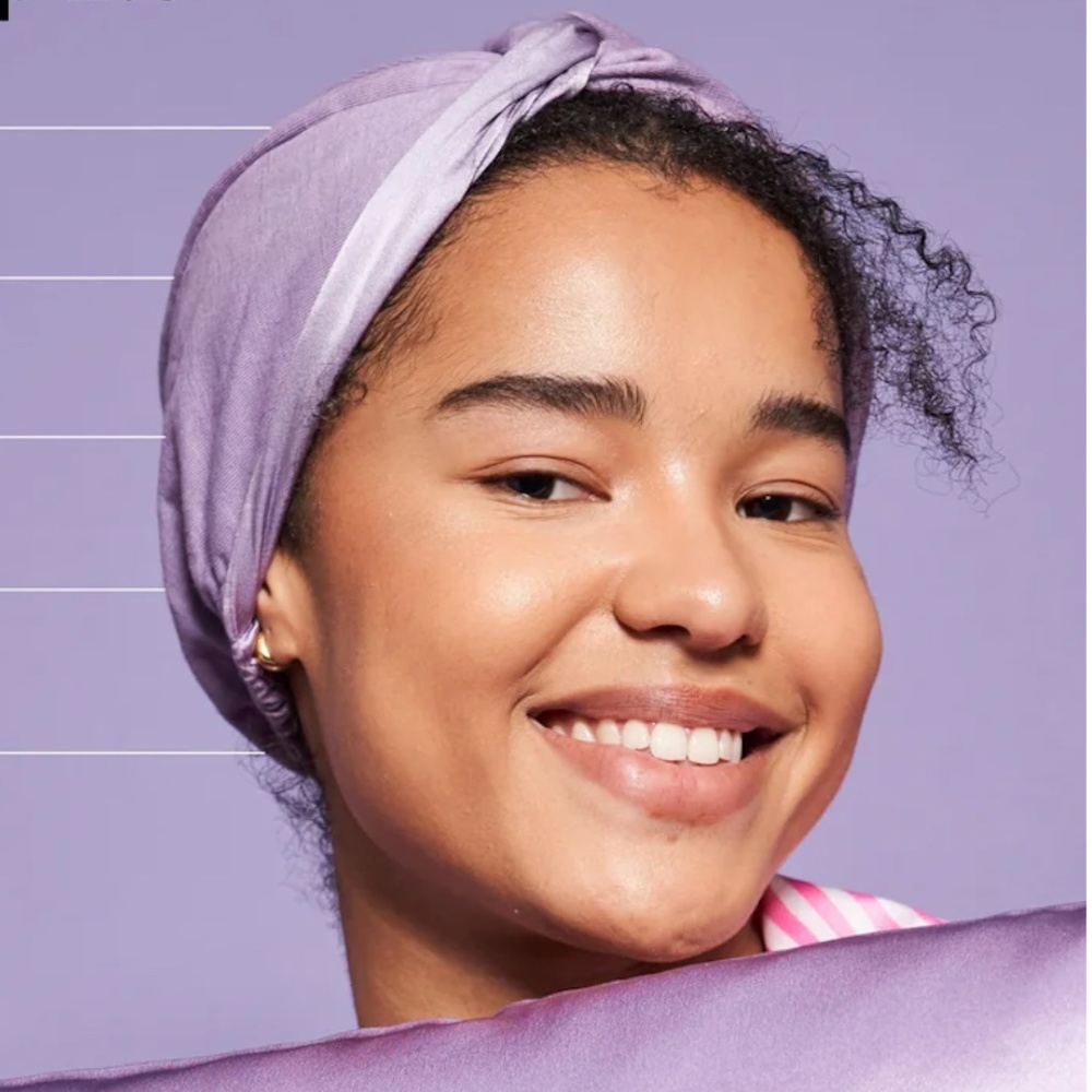 Damn Gina! Australia Silk Lined Sleep Cap / Hair Wrap in Lilac NWOT
